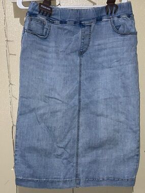 Nuggles Light Blue Denim Pencil Skirt